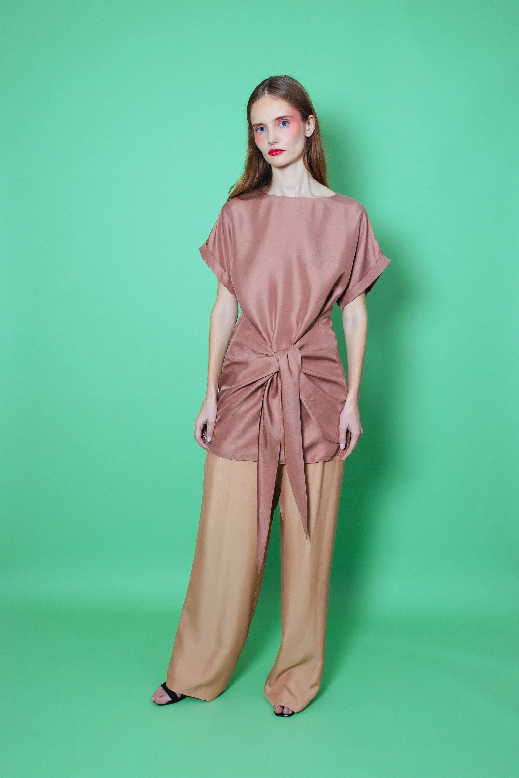 Salinas Silk Trouser Toffee Woman
