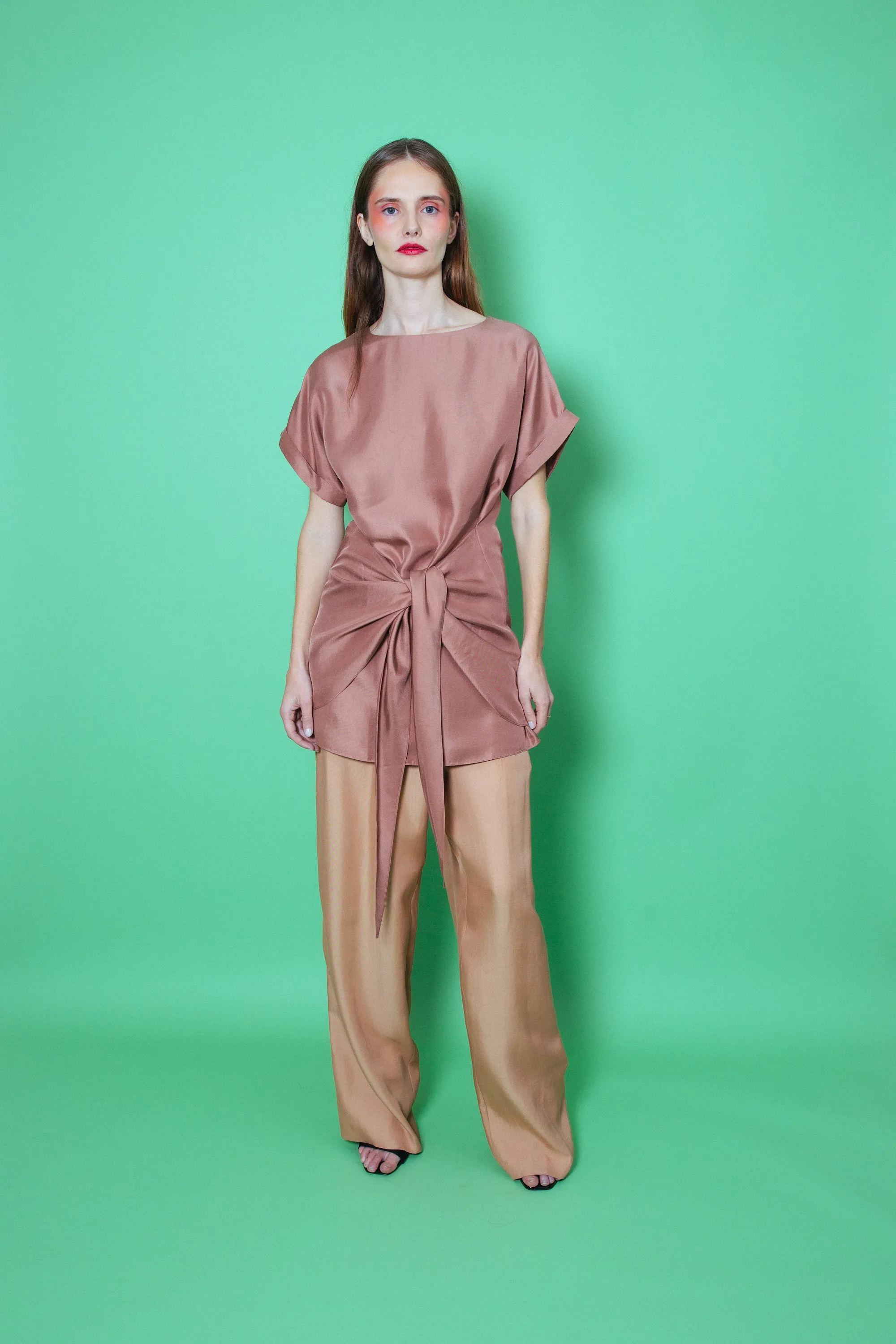 Salinas Silk Trouser Toffee Woman