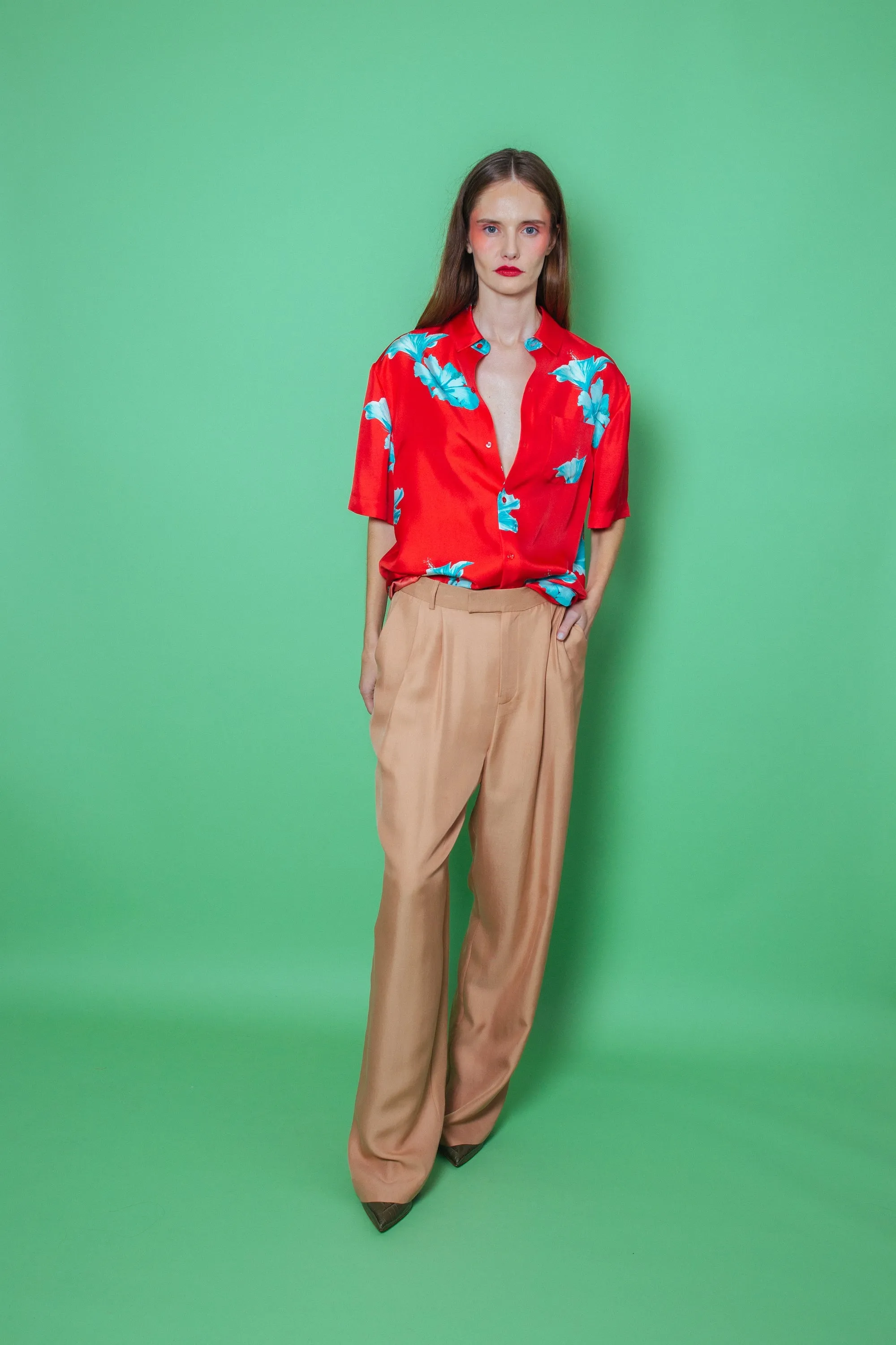 Salinas Silk Trouser Toffee Woman