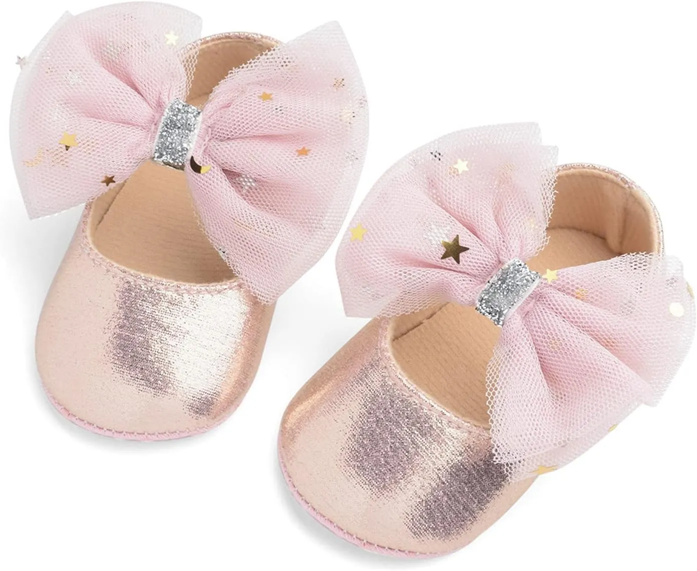 Shoes for Girls Size 9 Toddler Baby Shoes Mary Girls Dress Rubber Flat Sole Bowknot 18 24 Month Baby Shoes
