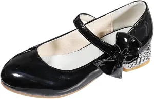 Shoes Low Heel Toddler Girls Dress Shoes Cute Bowknot Patent Mary Jane Flower Girls Wedding School Mary Jane Heels