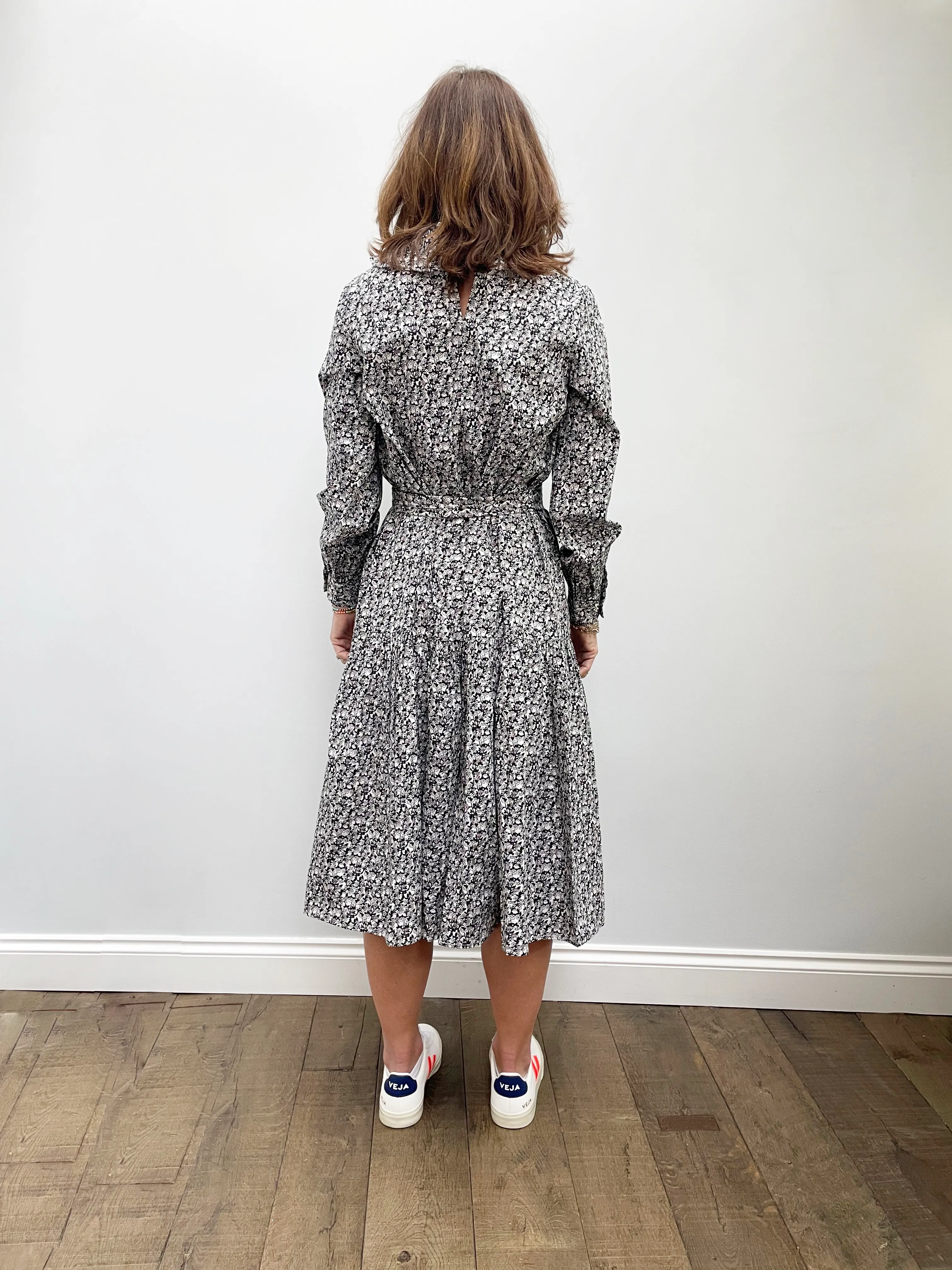 SLF Moana Frill Collar Dress in Parchment