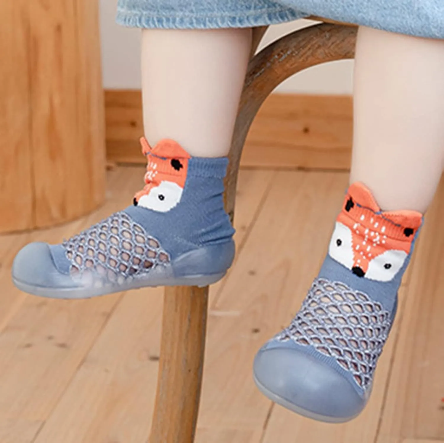 Toddler Baby Sock Shoes,0-3 Years Newborn Boys Girls Summer Cartoon Breathable Mesh Non Slip Prewalker Shoes