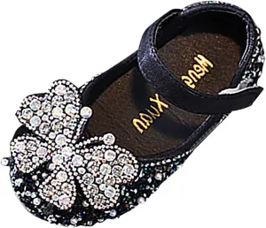 Toddler Flower Girl Dress Shoes Rhinstones Mary Jane Ballet Flats Wedding Party Toddler Little Kid Sandals