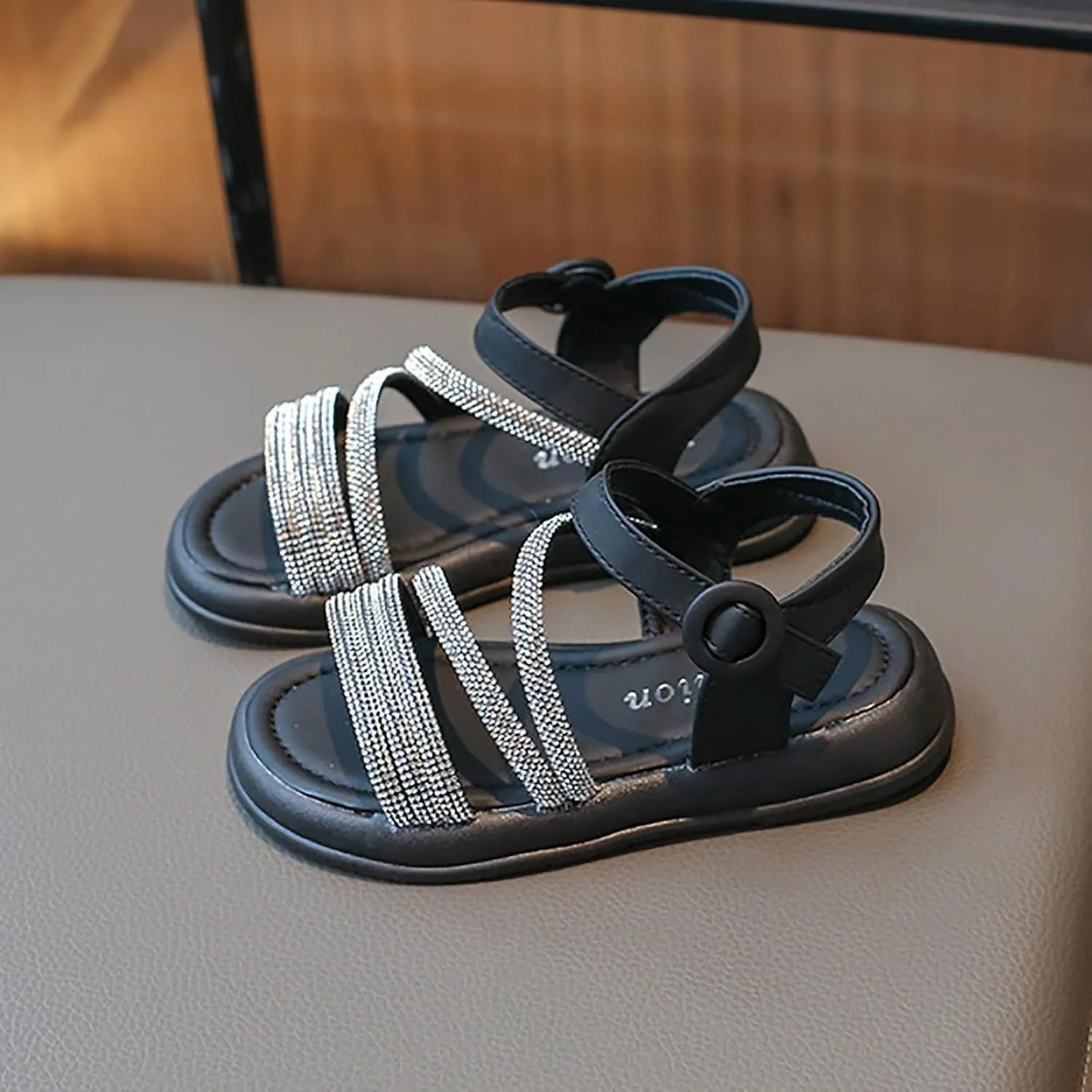 Toddler Flower Girl Sandals Girl Summer Dress Shoes Toddler Little Kid Roman Crystal Sandals Girls High Heels Sandals