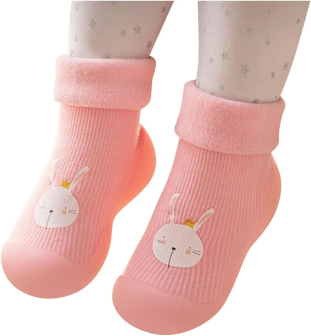Toddler Girl Shoes,Kids Baby Boys Girls Warm Socks Shoes Knit Soft Solid Toddler Stocking Rubber Baby Slipper