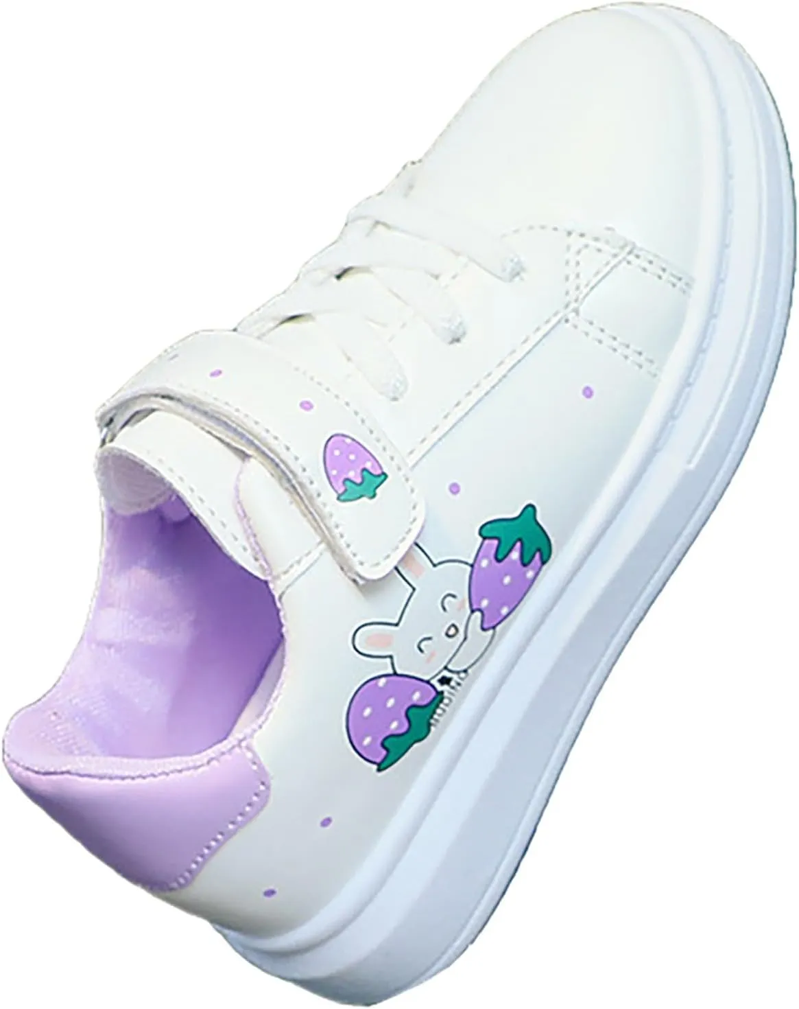 Toddler Sneakers for Girls Cue Cartoon Lightweight Leather Upper Sneakers Canvas Shoes Casual Athletic Shoes Kids