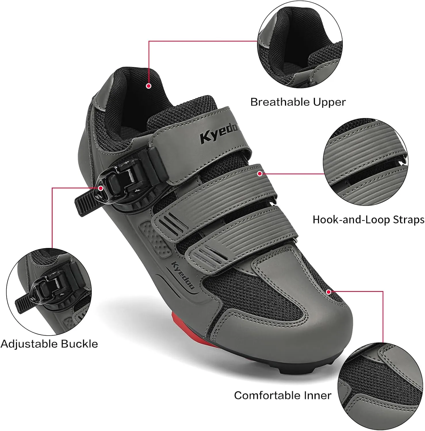 Unisex Cycling Shoes Compatible with Peloton Bike Shoes Indoor Clip in Peleton Road Bike Riding Racing Biking Shoes with Delta Cleats for Mens Womens Indoor Outdoor Bike Pedal