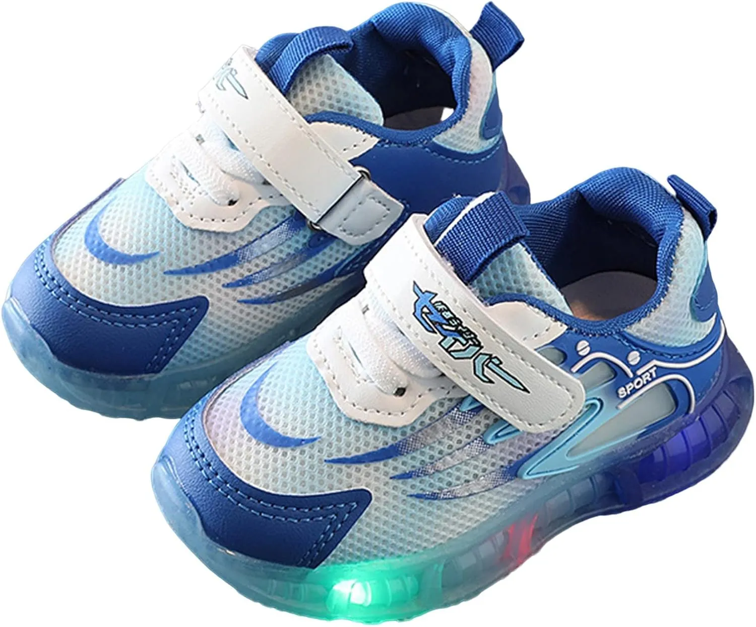 Unisex Kids' Light Up Shoes Slip On Sneaker Toddler Walking Shoes Non-Slip Breathable Sports Running Shoes