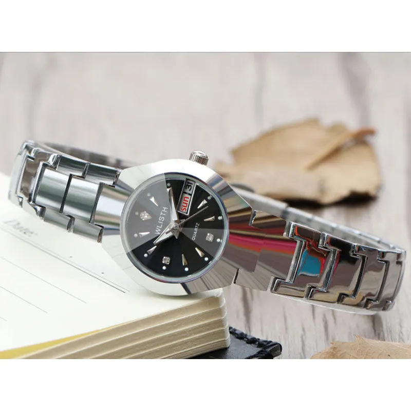 wlisth Men's Watch Fashion Men's Watch Couple Watch Luminous Waterproof Steel Band Watch Ladies Watch