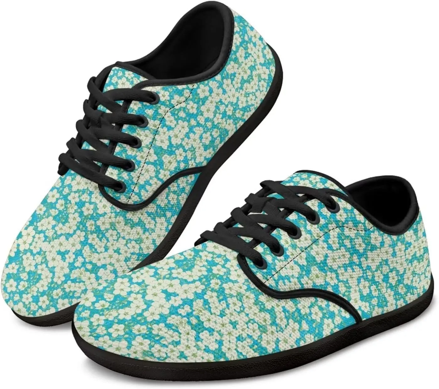 Women Minimalist Barefoot Shoes Wide Toe Lightweight Casual Sneakers Breathable Cozy Shoes for Walking US 6-13.5 Black Sole