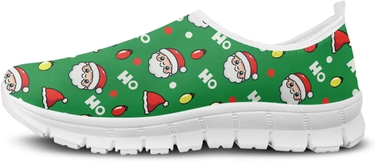 Women's Christmas Sneaker Casual Low Top Cozy Shoes Slip On Lightweight Anti-Skid Workout Walking Sneaker for Women US 5.5-11.5