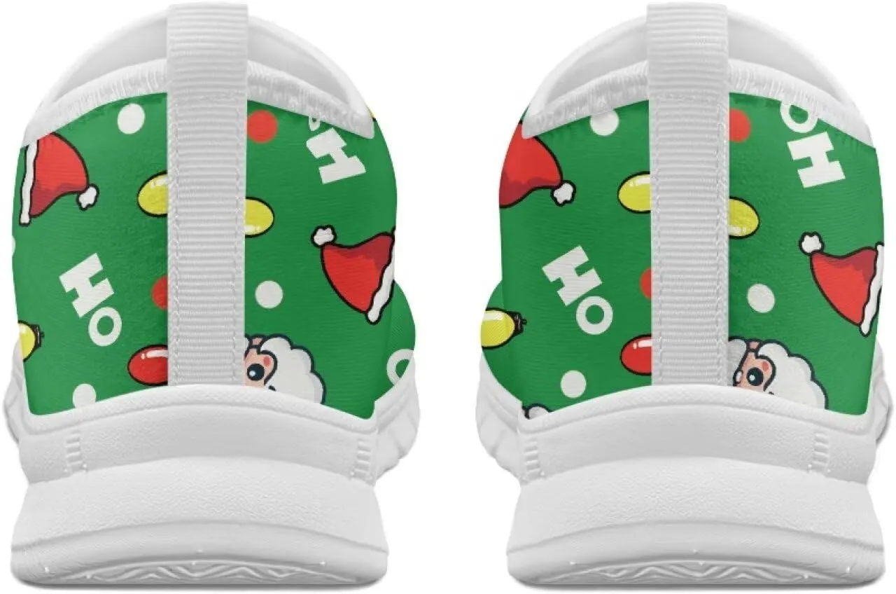 Women's Christmas Sneaker Casual Low Top Cozy Shoes Slip On Lightweight Anti-Skid Workout Walking Sneaker for Women US 5.5-11.5