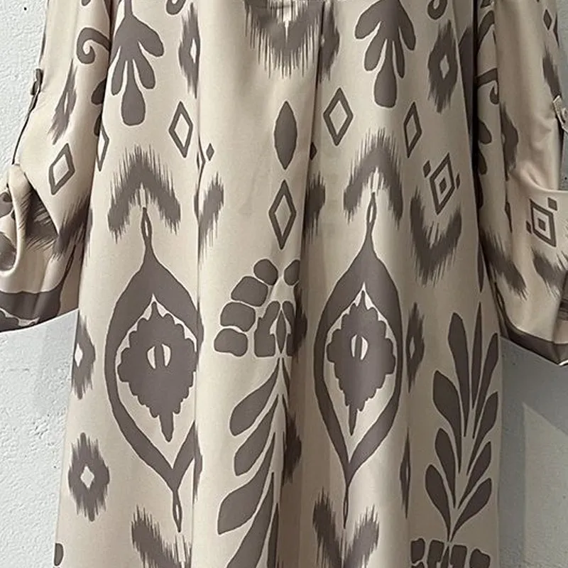 Womens Graceful Long-Sleeve Maxi Dress
