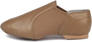 YKXLM Split Sole Jazz Dance Shoes Women & Men Supper Easy Slip On Soft Leather, Neoprene Jazz Dance Shoes,Model JS359,Brown,6 US