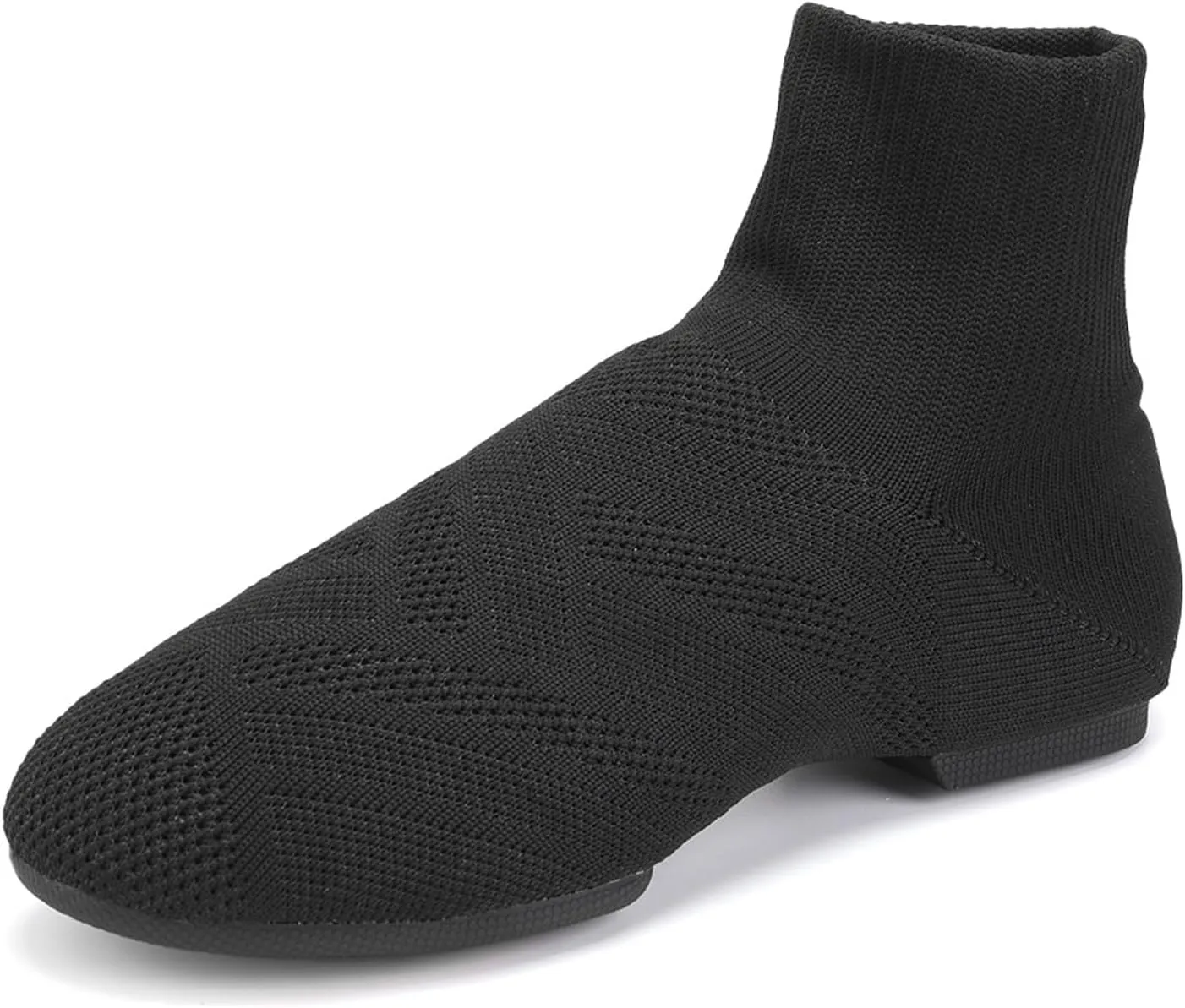 YKXLM Women Standard Practice Social Dance Sneaker Beginner Dance Practice Shoes for Women Low Heel Ballroom,Black,1" Heel,6.5 US